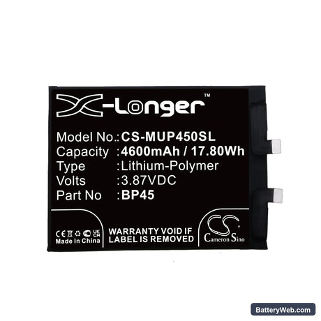 Xiaomi 12 Pro Replacement Battery, 3.87V, 4600mAh, Li-Polymer 3