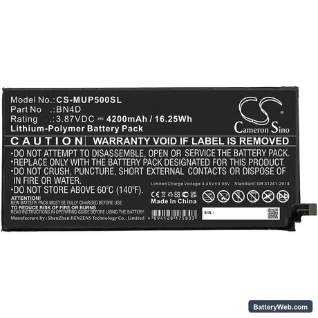 Xiaomi Mi Pad 5 Pro Replacement Battery, 3.87V, 4200mAh, Li-Polymer 3