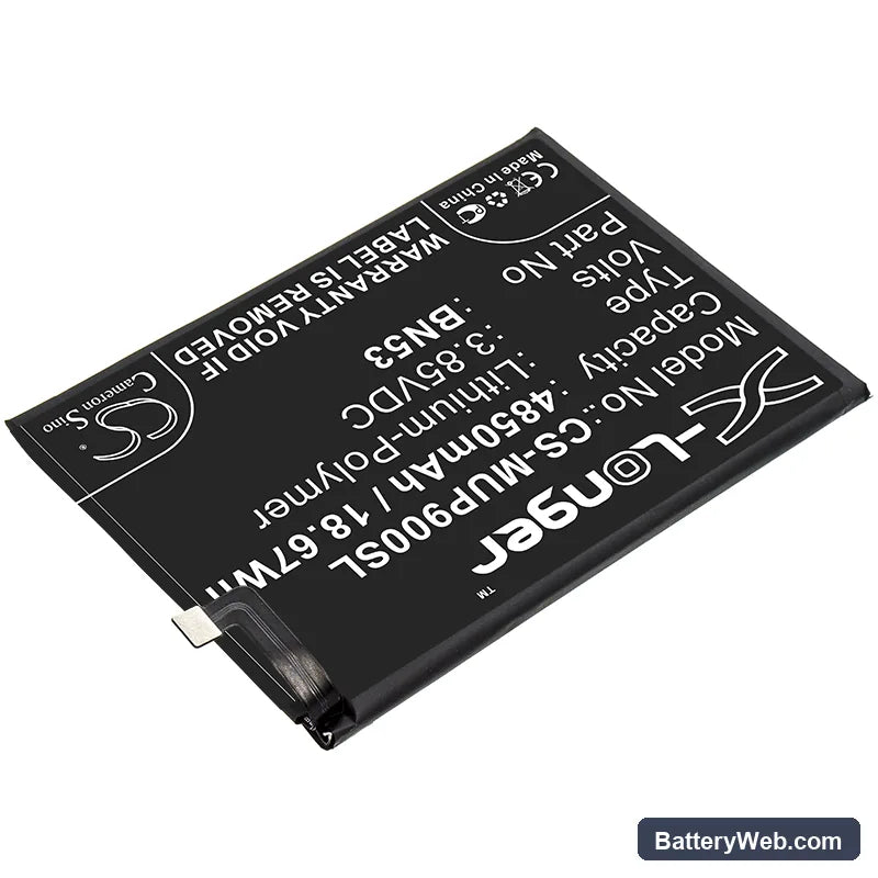 Redmi Note 9 Pro Replacement Battery, 3.85V, 4850mAh, Li-Polymer 2
