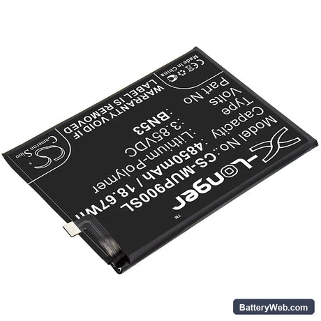 Redmi Note 9 Pro Replacement Battery, 3.85V, 4850mAh, Li-Polymer 2