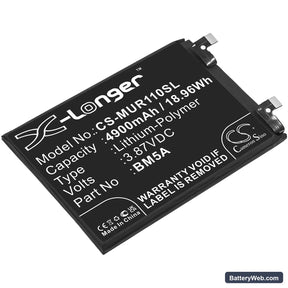 Redmi Note 11 Pro Replacement Battery, 3.87V, 4900mAh, Li-Polymer 1