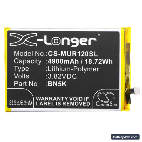 Poco C55 Replacement Battery, 3.82V, 4900mAh, Li-Polymer 3