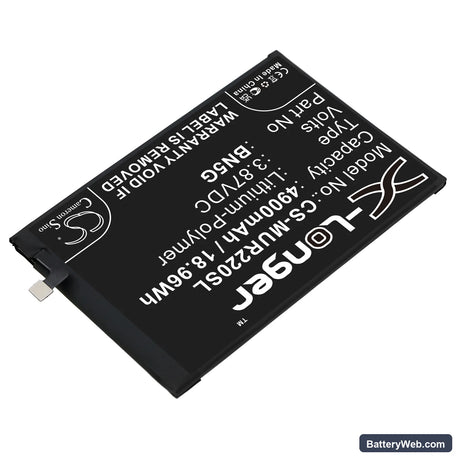 Redmi 10C Replacement Battery, 3.87V, 4900mAh, Li-Polymer 2