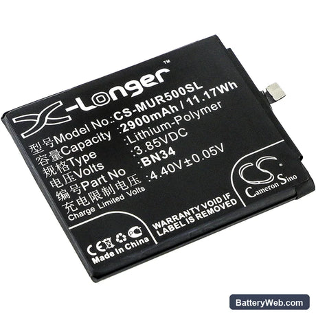 Redmi 5A Replacement Battery, 3.85V, 2900mAh, Li-Polymer 1