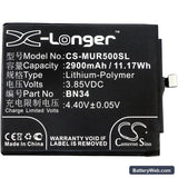 Redmi 5A Replacement Battery, 3.85V, 2900mAh, Li-Polymer 3