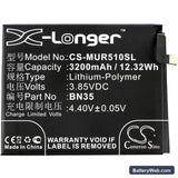 Redmi 5 Replacement Battery, 3.85V, 3200mAh, Li-Polymer 3