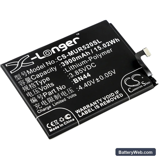 Redmi 5 Plus Replacement Battery, 3.85V, 3900mAh, Li-Polymer 1
