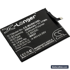 Redmi 6A Replacement Battery, 3.85V, 2900mAh, Li-Polymer 1