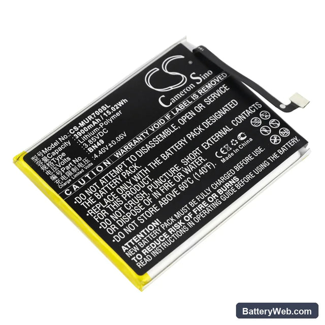 Xiaomi Redmi 7A Replacement Battery, 3.85V, 3900mAh, Li-Polymer 1