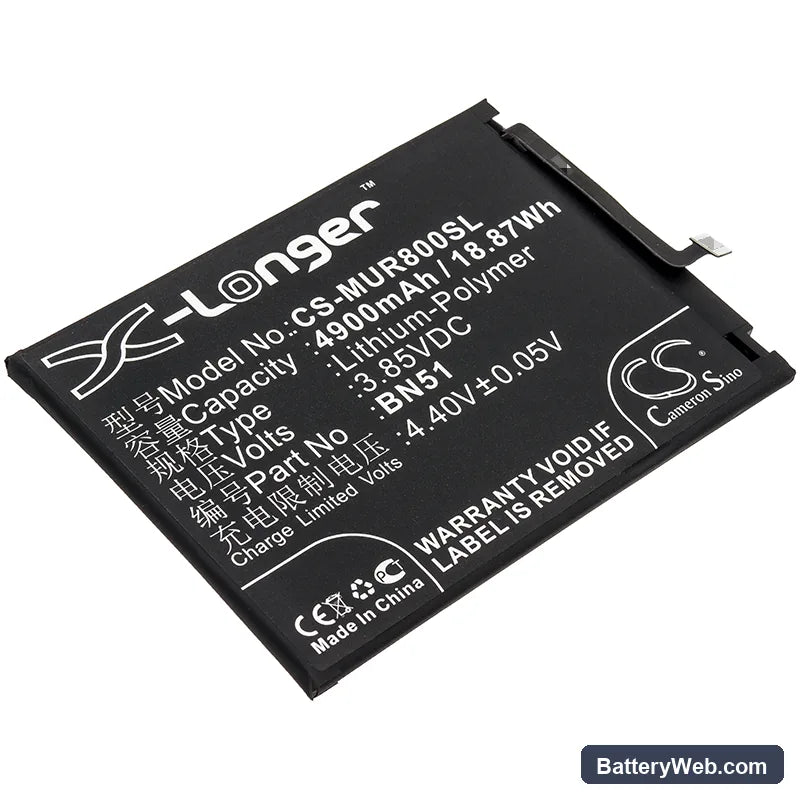 Redmi 8 Replacement Battery, 3.85V, 4900mAh, Li-Polymer 1