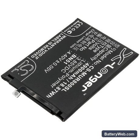 Redmi 8 Replacement Battery, 3.85V, 4900mAh, Li-Polymer 2