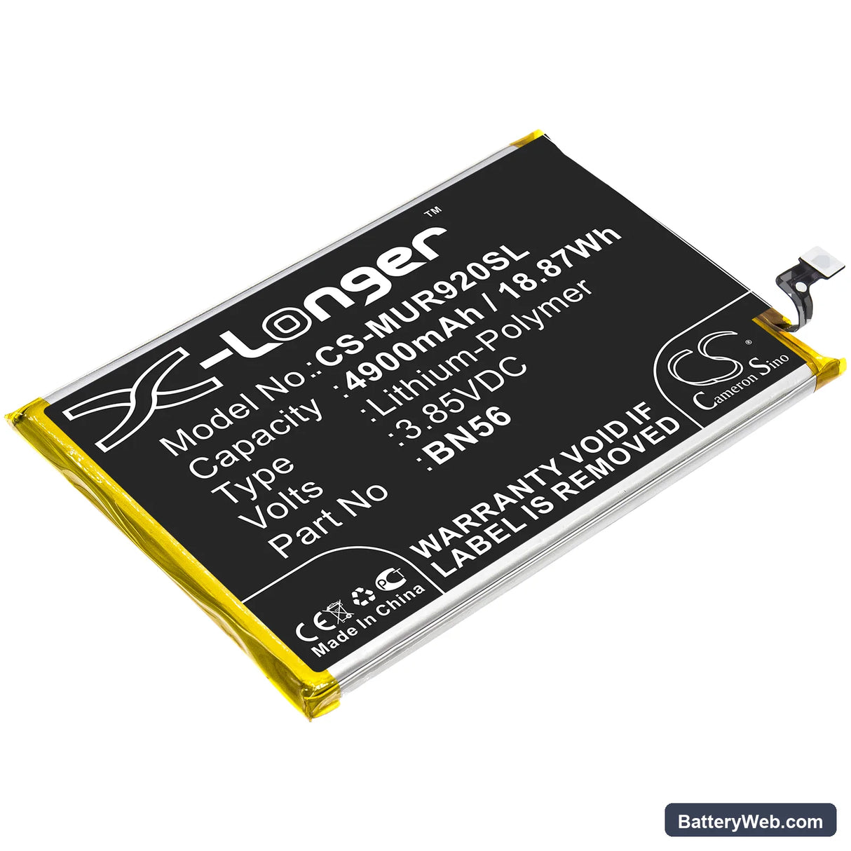 Redmi 9A Replacement Battery, 3.85V, 4900mAh, Li-Polymer 1