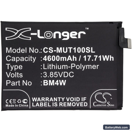 Xiaomi Mi 10T Lite 5G Replacement Battery, 3.85V, 4600mAh, Li-Polymer 3