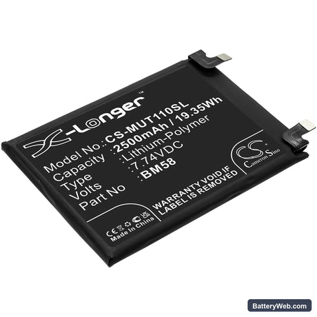 Xiaomi Mi 11T Pro 5G Replacement Battery, 7.74V, 2500mAh, Li-Polymer 1