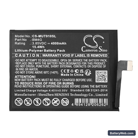 Xiaomi Mi 9T Replacement Battery, 3.85V, 4000mAh, Li-Polymer 3