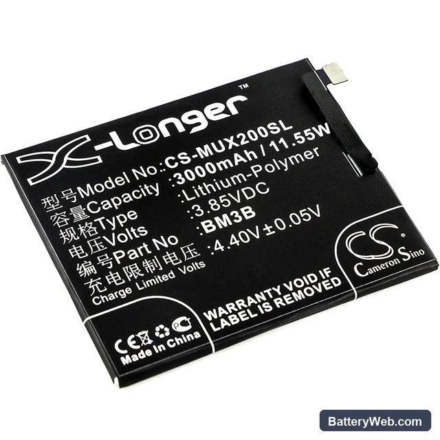 Xiaomi Mix 2 Replacement Battery, 3.85V, 3000mAh, Li-Polymer 1