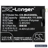 Xiaomi Mix 2 Replacement Battery, 3.85V, 3000mAh, Li-Polymer 3