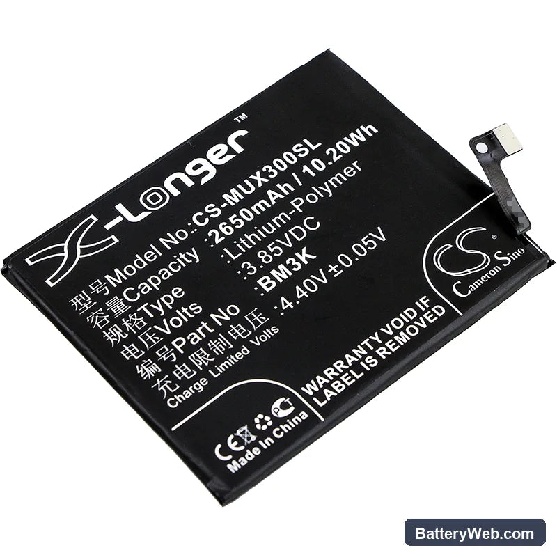 Xiaomi Mix 3 Replacement Battery, 3.85V, 2650mAh, Li-Polymer 1