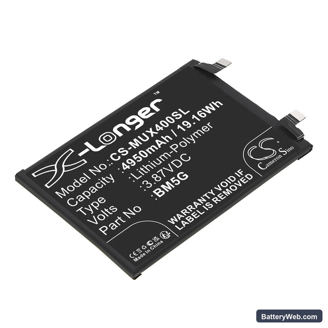 Redmi K50i Replacement Battery, 3.87V, 4950mAh, Li-Polymer 1