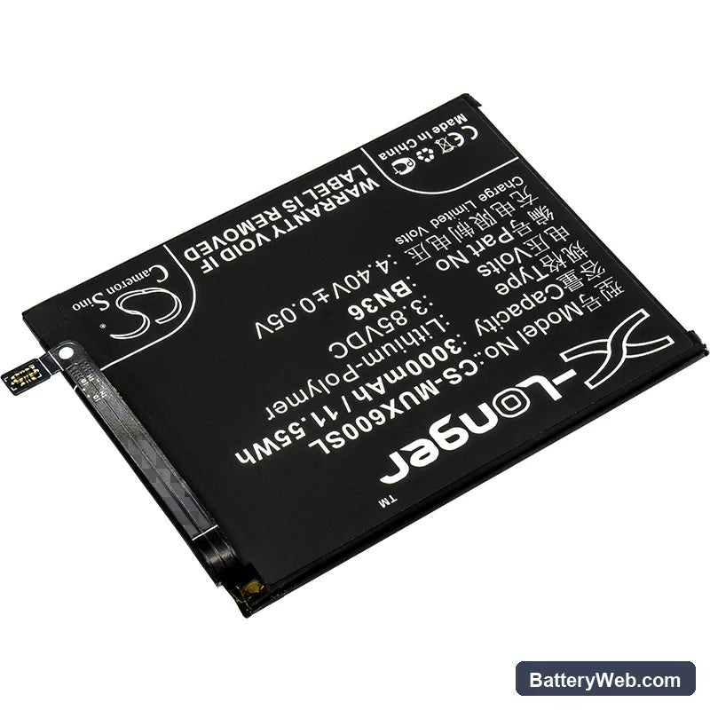 Xiaomi Mi 6X Replacement Battery, 3.85V, 3000mAh, Li-Polymer 2