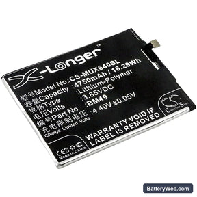 Xiaomi Max Replacement Battery, 3.85V, 4750mAh, Li-Polymer 1