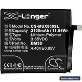 Xiaomi Mi 8 SE Replacement Battery, 3.85V, 3100mAh, Li-Polymer 3
