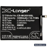 Xiaomi Mi 8 Replacement Battery, 3.85V, 3300mAh, Li-Polymer 3