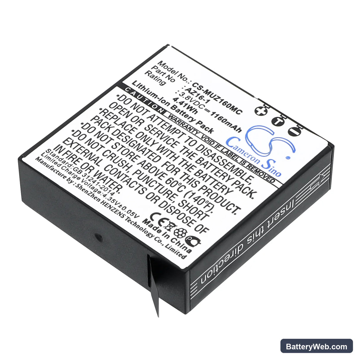 Xiaomi AZ16 Replacement Battery, 3.8V, 1160mAh, Li-ion 1