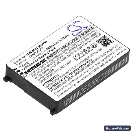 Motorola CLS1110 Replacement Battery, 3.7V, 900mAh, Li-ion 1