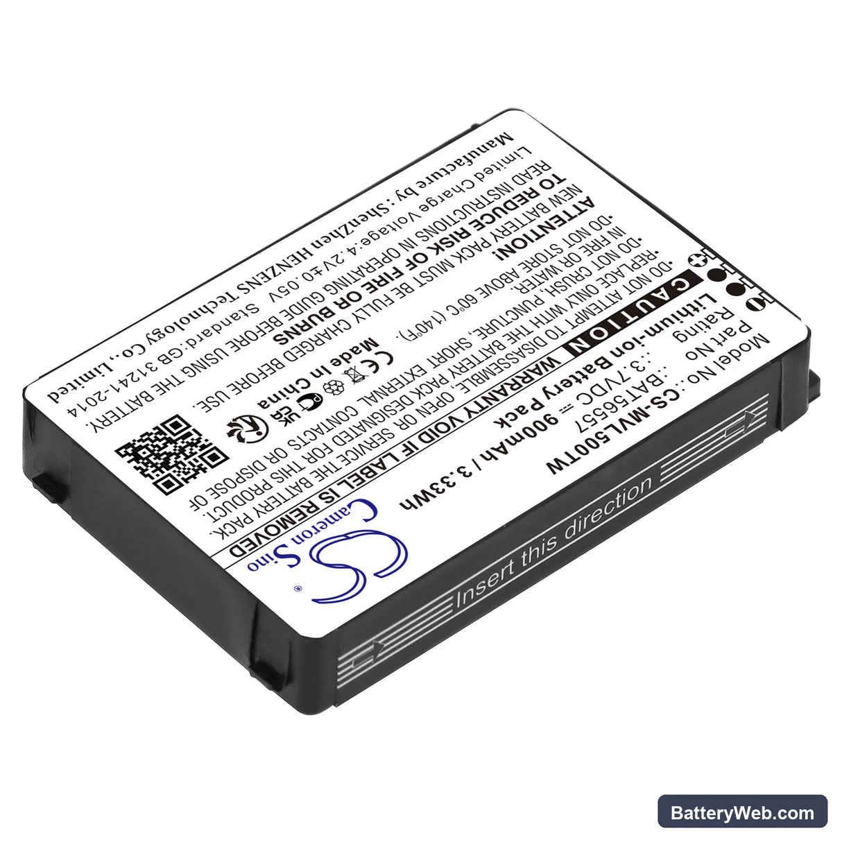 Motorola CLS1110 Replacement Battery, 3.7V, 900mAh, Li-ion 2
