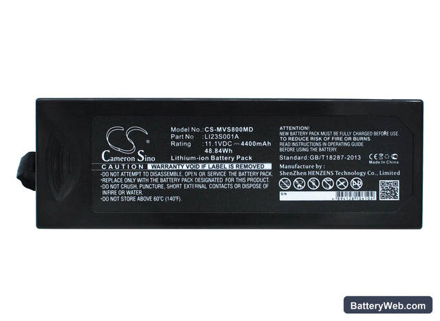 Mindray VS800 Replacement Battery, 11.1V, 4400mAh, Li-ion 1