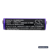Moser Ermila 1884 Replacement Battery, 3.2V, 1800mAh, LiFePO4 3