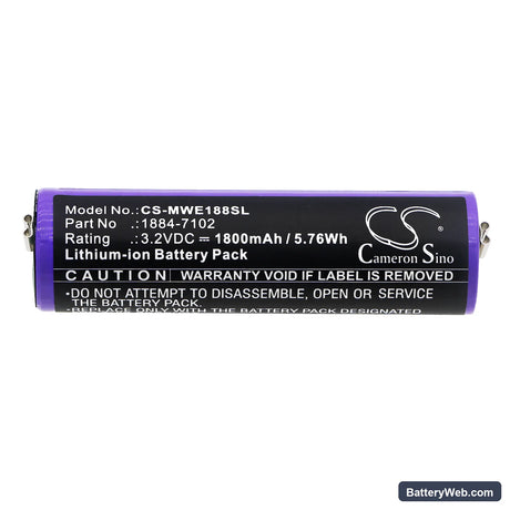 Moser Ermila 1884 Replacement Battery, 3.2V, 1800mAh, LiFePO4 3