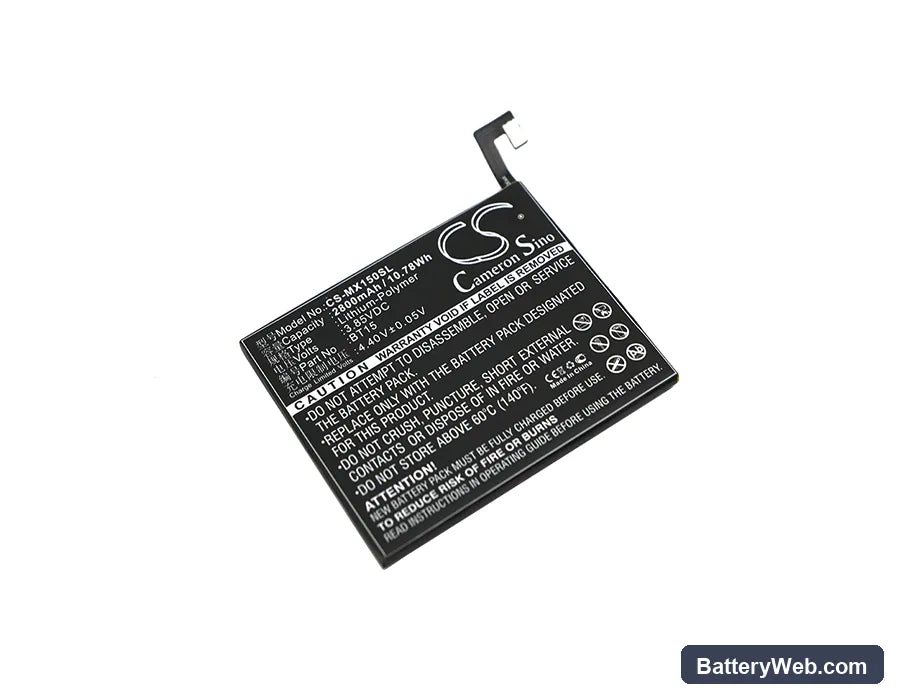 MeiZu M3s Replacement Battery, 3.85V, 2800mAh, Li-Polymer 1