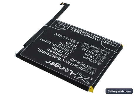 MeiZu MX4 Replacement Battery, 3.8V, 3100mAh, Li-Polymer 3