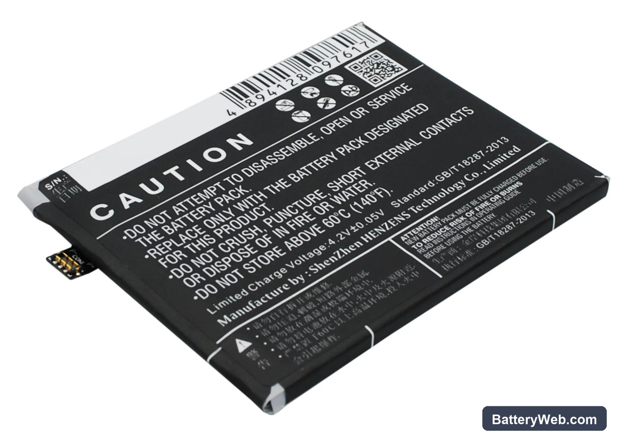 MeiZu M1 Replacement Battery, 3.8V, 3100mAh, Li-Polymer 4