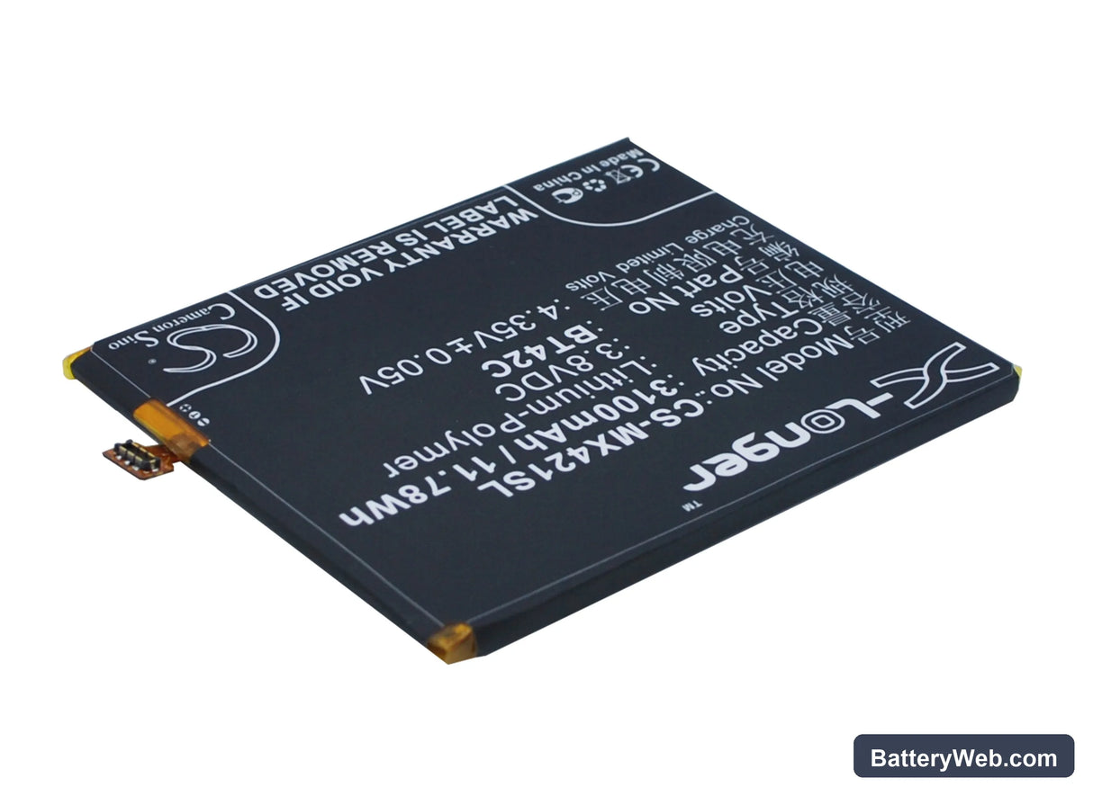 MeiZu Note 2 Replacement Battery, 3.8V, 3100mAh, Li-Polymer 2