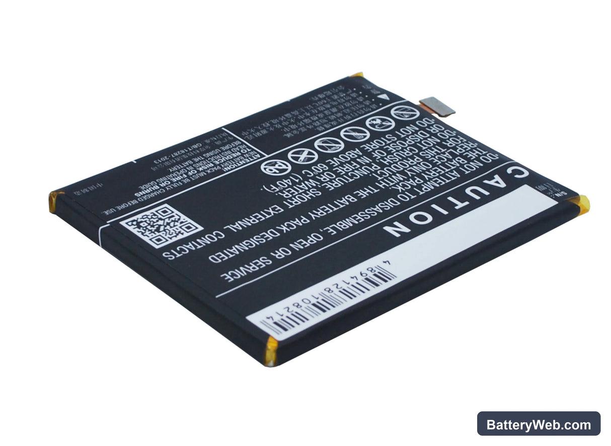 MeiZu Note 2 Replacement Battery, 3.8V, 3100mAh, Li-Polymer 4