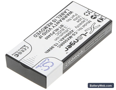 URC MX-5000 Replacement Battery, 3.8V, 4200mAh, Li-ion 2