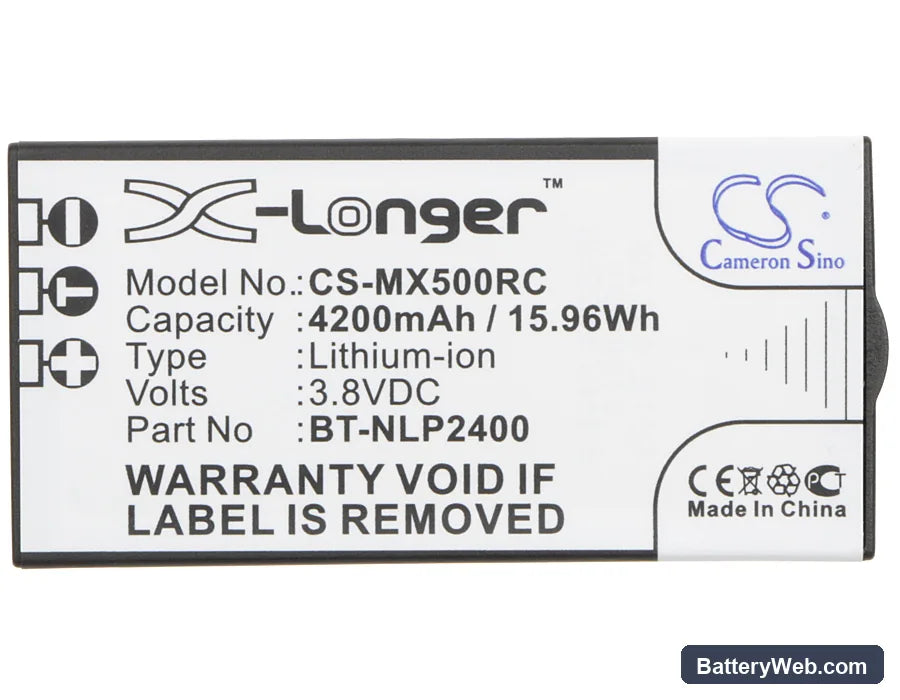 URC MX-5000 Replacement Battery, 3.8V, 4200mAh, Li-ion 5