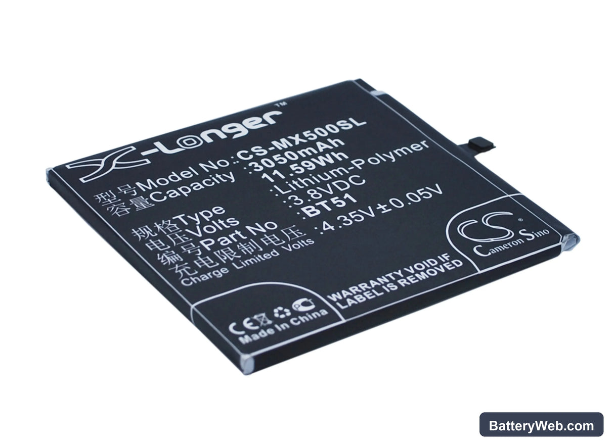 MeiZu MX5 Replacement Battery, 3.8V, 3050mAh, Li-Polymer 2