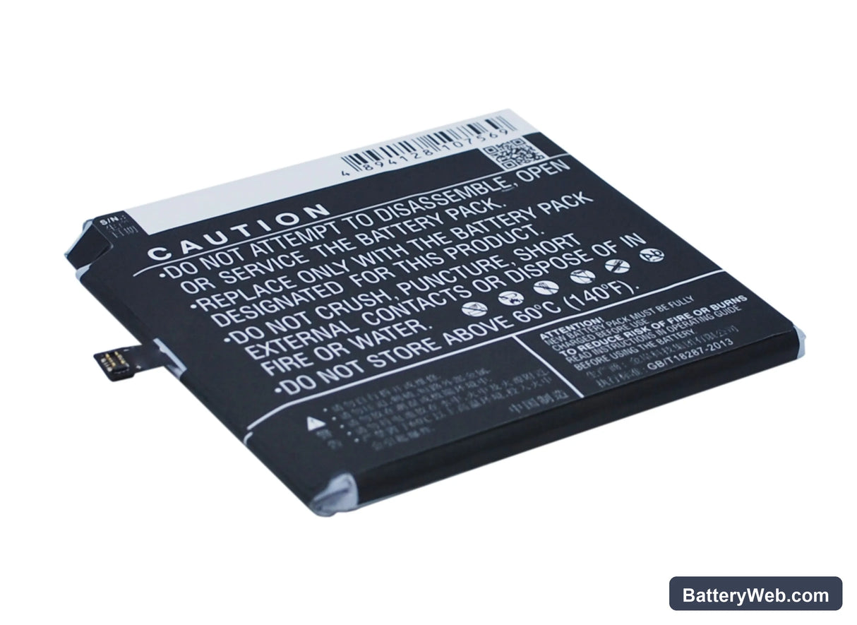 MeiZu MX5 Replacement Battery, 3.8V, 3050mAh, Li-Polymer 4