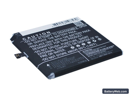 MeiZu MX5 Replacement Battery, 3.8V, 3050mAh, Li-Polymer 4