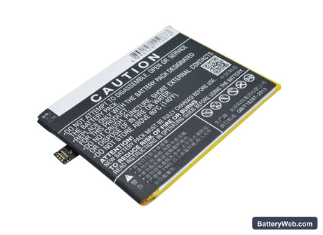 MeiZu Meilan Note 2 Replacement Battery, 3.8V, 2900mAh, Li-Polymer 3