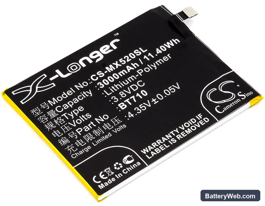 Meilan A5 Replacement Battery, 3.8V, 3000mAh, Li-Polymer 1