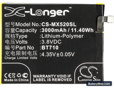Meilan A5 Replacement Battery, 3.8V, 3000mAh, Li-Polymer 5