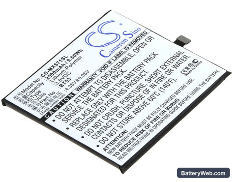 MeiZu Pro 6 Replacement Battery, 3.8V, 2500mAh, Li-Polymer 1