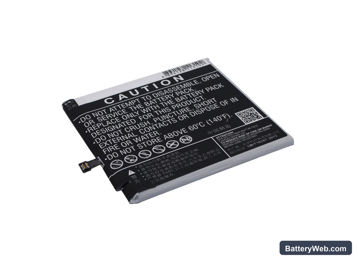 MeiZu MX5 Pro Replacement Battery, 3.8V, 3000mAh, Li-Polymer 3
