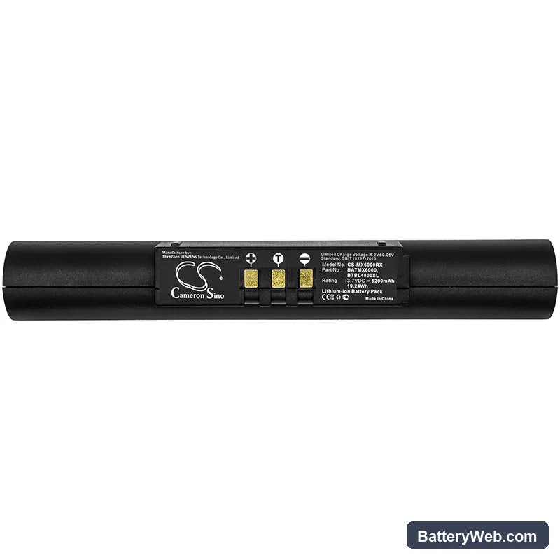 URC UN-MX6000 Replacement Battery, 3.7V, 5200mAh, Li-ion 3