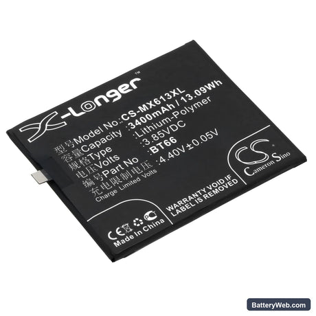 MeiZu Pro 6 Plus Replacement Battery, 3.85V, 3400mAh, Li-Polymer 1